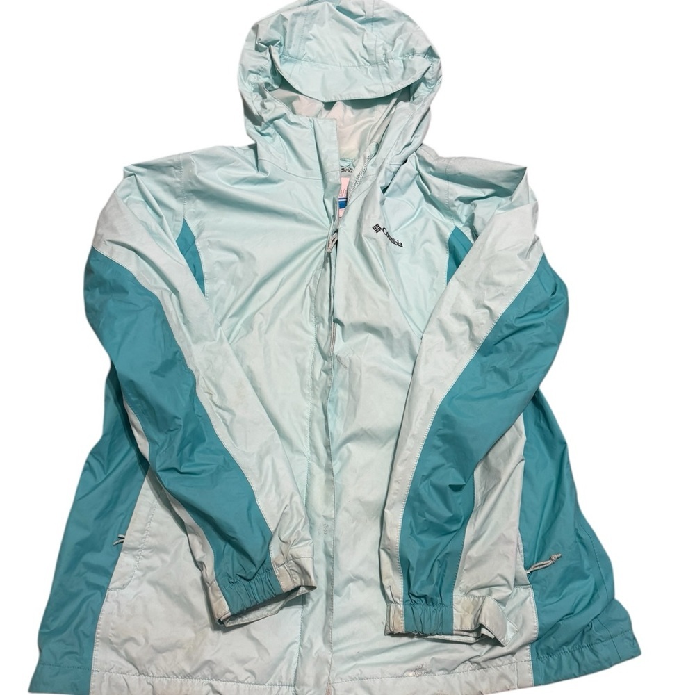 🌧️ Columbia Omni-Tech Waterproof Hooded Jacket Blue XL 🌧️